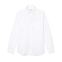 Áo Sơ Mi Dài Tay Nam Lacoste Regular Fit Poplin Shirt CH6273 001 Màu Trắng Size 39