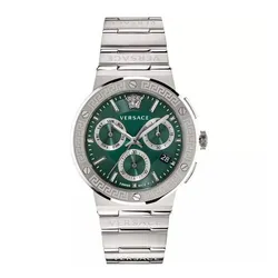Đồng Hồ Nam Versace VEZ900121 Greca Logo 43mm Màu Xanh Bạc