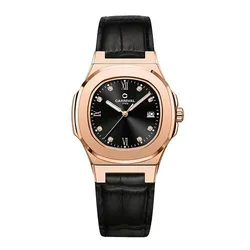 Đồng Hồ Nữ Carnival Watch 8160L-VH-DD-D Màu Đen - Vàng Hồng