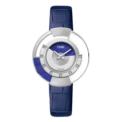 Đồng Hồ Nữ Fendi Policromia Diamond F500023531 Màu Xanh Bạc