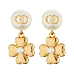 Khuyên Tai Nữ Dior Lucky Earrings Màu Vàng