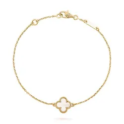 Vòng Đeo Tay Nữ Van Cleef & Arpels Sweet Alhambra Bracelet 18K Yellow Gold Mother-Of-Pearl VCARF68800 Màu Vàng
