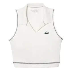 Áo Ngực Thể Thao Nữ Lacoste Women's Open Collar Bra Top IF4913 53G 70V Màu Trắng Size S