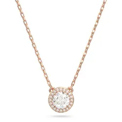 Dây Chuyền Swarovski Constella Pendant Round Cut, Pavé, White, Rose Gold-Tone Plated 5636272 Màu Vàng Hồng