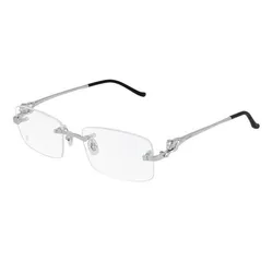 Kính Mắt Cận Cartier Panthère Eyeglasses CT0281O 002 Màu Bạc