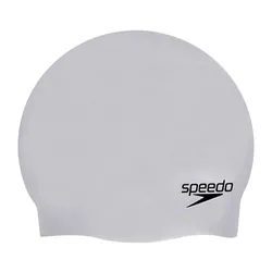 Mũ Bơi Người Lớn Speedo Plain Moulded Silicone 8-709849086 Màu Xám