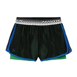 Quần Short Nữ Lacoste Women's Lined Tennis Shorts GF4915 00 GLV Màu Xanh Phối Đen Size 32