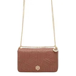 Túi Đeo Chéo Nữ Lyn Giselle M Crossbody Bag Dark Pink LL25FBM635 Màu Hồng