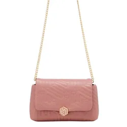 Túi Đeo Chéo Nữ Lyn Giselle S Crossbody Bag Dark Pink LL25FBM637 Màu Hồng
