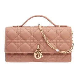 Túi Đeo Vai Nữ Dior Miss Dior Mini Bag 'Rose Des Vents' S0980ONMJ-M49P Màu Hồng