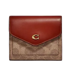 Ví Nữ Coach Colorblock Coated Canvas Signature Wyn Small Wallet C2329 Màu Nâu