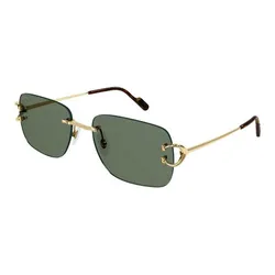 Kính Mát Nam Cartier Sunglasses CT0330S 002 Màu Xanh Vàng