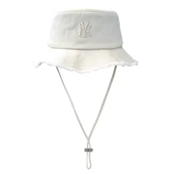 Mũ MLB Colored Denim Safari Bucket Hat New York Yankees 3AHTD025N-50CRS Màu Kem