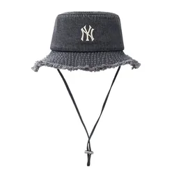 Mũ MLB Colored Denim Safari Bucket Hat New York Yankees 3AHTD025N-50GRS Màu Xám