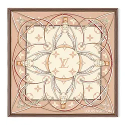 Khăn Lụa Nữ Louis Vuitton LV Ultimate Monogram Square 90 M79587 Màu Vàng Nhạt