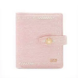 Ví Nữ Lyn Re-Edit Stitched Bi-Fold Wallet - Light Pink L25FWWA023 Màu Hồng