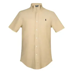 Áo Sơ Mi Cộc Tay Nam Ralph Lauren With Logo In Beige 710978031001 Màu Be Size XS