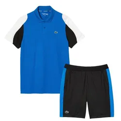 Bộ Quần Áo Thể Thao Nam Lacoste Men's Sport Tennis GH1098/DH9249 Màu Xanh/Đen