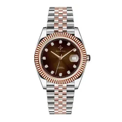 Đồng Hồ Nam Alexander Ferros Automatic 8032D-08 40mm Màu Nâu - Vàng Hồng