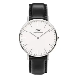 Đồng Hồ Nam Daniel Wellington Classic Sheffield Silver DW00100020 Màu Đen - Trắng