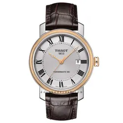 Đồng Hồ Nam Tissot Bridgeport Powermatic 80 T097.407.26.033.00 (T0974072603300) Màu Bạc - Nâu