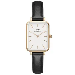 Đồng Hồ Nữ Daniel Wellington Quadro Pressed Sheffield 20x26mm DW00100434 Màu Đen Trắng