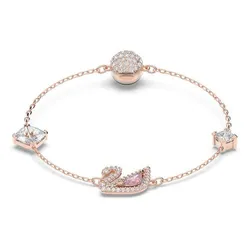 Vòng Đeo Tay Nữ Swarovski Dazzling Swan Bracelet 5485876 Màu Vàng Hồng Size S