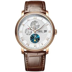 Đồng Hồ Nam Lobinni LB11023G-D1 Màu Nâu Vàng