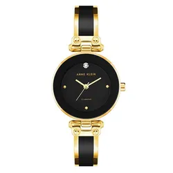 Đồng Hồ Nữ Anne Klein 1980BKGB Kiềng Lắc Màu Đen Vàng