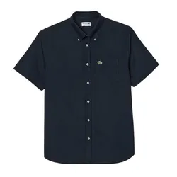 Áo Sơ Mi Nam Lacoste Oxford Shirt Short Sleeve Regular Fit CH1917 F2W Màu Xanh Navy Size 38