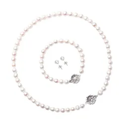 Bộ Trang Sức Ngọc Trai Nữ Jessica Pearl Blooming Spring JS19 Màu Trắng Ngà