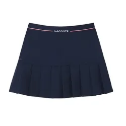 Chân Váy Nữ Lacoste Pleated Wool Blend Skirt JF5323_166 Màu Xanh Navy Size 34