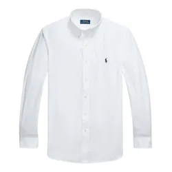 Áo Sơ Mi Dài Tay Nam Ralph Lauren Custom-Fit Stretch Cotton Poplin Shirt 710928255 002 Màu Trắng Size XS