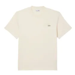 Áo Thun Nam Lacoste Heavy Jersey Embroidered Signature T-shirt TH5492 - XFJ Màu Trắng Ngà Size 3