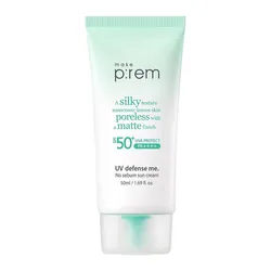 Kem Chống Nắng Vật Lý Nâng Tone Trắng Sáng Make P:rem UV Defense Me No Sebum Sun Cream SPF50+/PA++++ 50ml