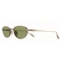 Kính Mát Chrome Hearts Clitorial Antique Gold Màu Xanh/Gold