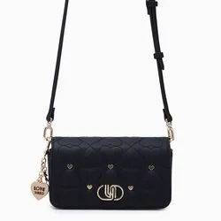 Túi Đeo Chéo Nữ Lyn Moon Cheryl Infinite Wallet On Chain - Black L26CWWA031 Màu Đen
