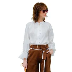 Áo Kiểu Nữ F2 Fashion & Freedom Linen AK510-T-S-0422 Màu Trắng Size S