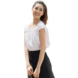 Áo Sơ Mi Cổ Vuông Nữ F2 Fashion & Freedom Linen Tháng Năm Rực Rỡ AK389-T-S-0520 Màu Trắng Size S