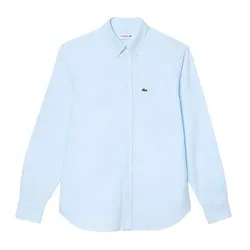 Áo Sơ Mi Dài Tay Nam Lacoste Regular Fit Long Sleeve Oxford Shirt CH6372 - F6Z Màu Xanh Nhạt Size 39