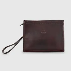 Túi Clutch Da Vacchetta Cao Cấp Medici Of Florence 76-Fondant màu Nâu Đen