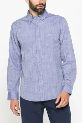 Áo Sơ Mi Dài Tay Nam Carrera Jeans Cotton 213A1240A_694 Màu Xanh Medieval