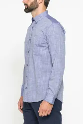 Áo Sơ Mi Dài Tay Nam Carrera Jeans Cotton 213A1240A_694 Màu Xanh Medieval M