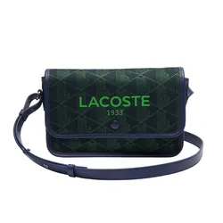 Túi Đeo Chéo Nữ Lacoste Women's Heritage Crossbody Bag With Fold Over Flap Jacquard Material NF4513HK N01 Màu Xanh Green