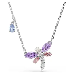 Dây Chuyền Nữ Swarovski Ariana Grande x Swarovski Pendant Mixed Cuts, Dragonfly, Multicolored, Rhodium Plated 5737383 Màu Bạc