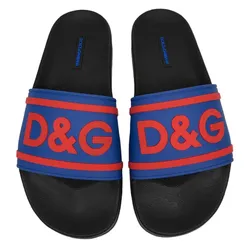 Dép Dolce & Gabbana D&G Slide CS1732B9L738P923 Màu Đen/Xanh Navy Size 39