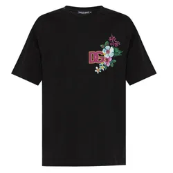 Áo Phông Nam Dolce & Gabbana D&G Black Logo Printed G8PJ0Z G7HBV N0000 Màu Đen Size 44