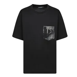 Áo Phông Nam Dolce & Gabbana D&G T-Shirt G8PN9Z G7O4J Màu Đen Size 46