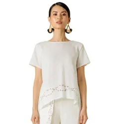 Áo Kiểu Nữ F2 Fashion & Freedom Becoming Discover AK456-T-S-0321 Màu Trắng Size S