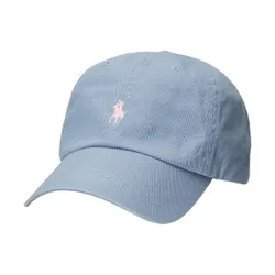 Mũ Ralph Lauren Polo Cotton Pink Pony New Ball Cap Blue Màu Xanh Nhạt